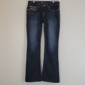 Cruel Bell Bottom Blue Jeans - 5 Juniors